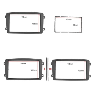 Double Din Stereo Panel for Mercedes Benz C CLASS W203 1998-2006 Fascia Radio DVD Dash Mounting Installation Trim Kit Face Frame