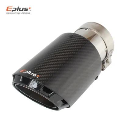 EPLUS latest 3 layer Twill Matte carbon Car Mufflers Tip Universal stainless Silver Exhaust pipe Muffler nozzle Decoration AK