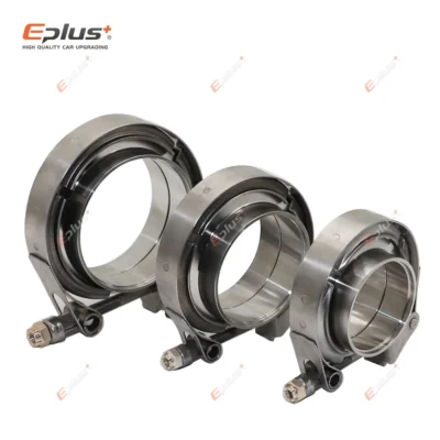 Eplus Car 304 Stainless Steel Quick Release V Band Clamp Turbo Exhaust Pipe Vband Clamp Male Female Flange V Clamp Kits