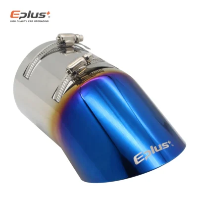 Eplus Car Styling Mufflers Exhaust Tail Throat Pipe Tip Universal Stainless Steel Large Diameter 96mm Auto Muffler