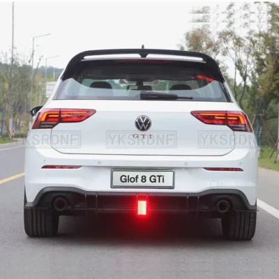 FOR Volkswagen Golf 8 GTI MAX special high-quality ABS material car rear bumper diffuser with LED light