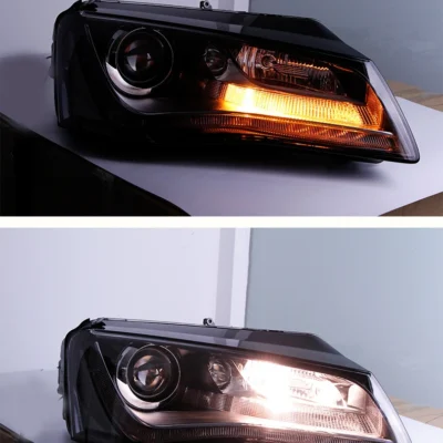 For 11-13 Audi A8L Headlights LED DRL Daytime Running Lights Dynamic Streamer Turn Signal Lighting Accessories Front Lamp