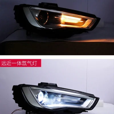 For 13-16 Audi A3 Headlight Assembly a3 LED Daytime Running Light Front Lamp Dynamic Streamer Turn Signal Indicator Headlamp