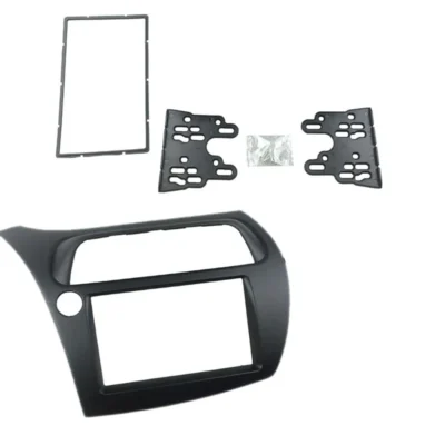 For Honda Civic Double Din Fascia Radio Dvd Stereo Cd Panel Dash Mounting Installation Trim Kit Face Frame Bezel with Wire Harne