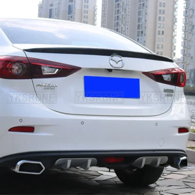 For Mazda 3 Axela 2014-2017 ABS Rear Bumper Diffuser Bumpers Protector Bumper Guard Protector Skid Plate Bumper Cover