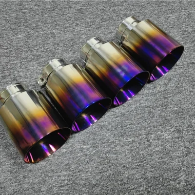 For Nissan GTR R35 Titanium Alloy Blue Muffler Tip Exhaust Pipe Big Size Top Quality Can Custom Tails Throat Nozzles