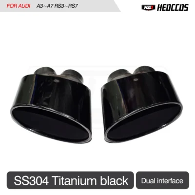 HEO Car exhaust tips upgrade For AUDI A3 A4 A5 A6 A7 RS3 RS4 RS5 RS6 RS7 TIPS