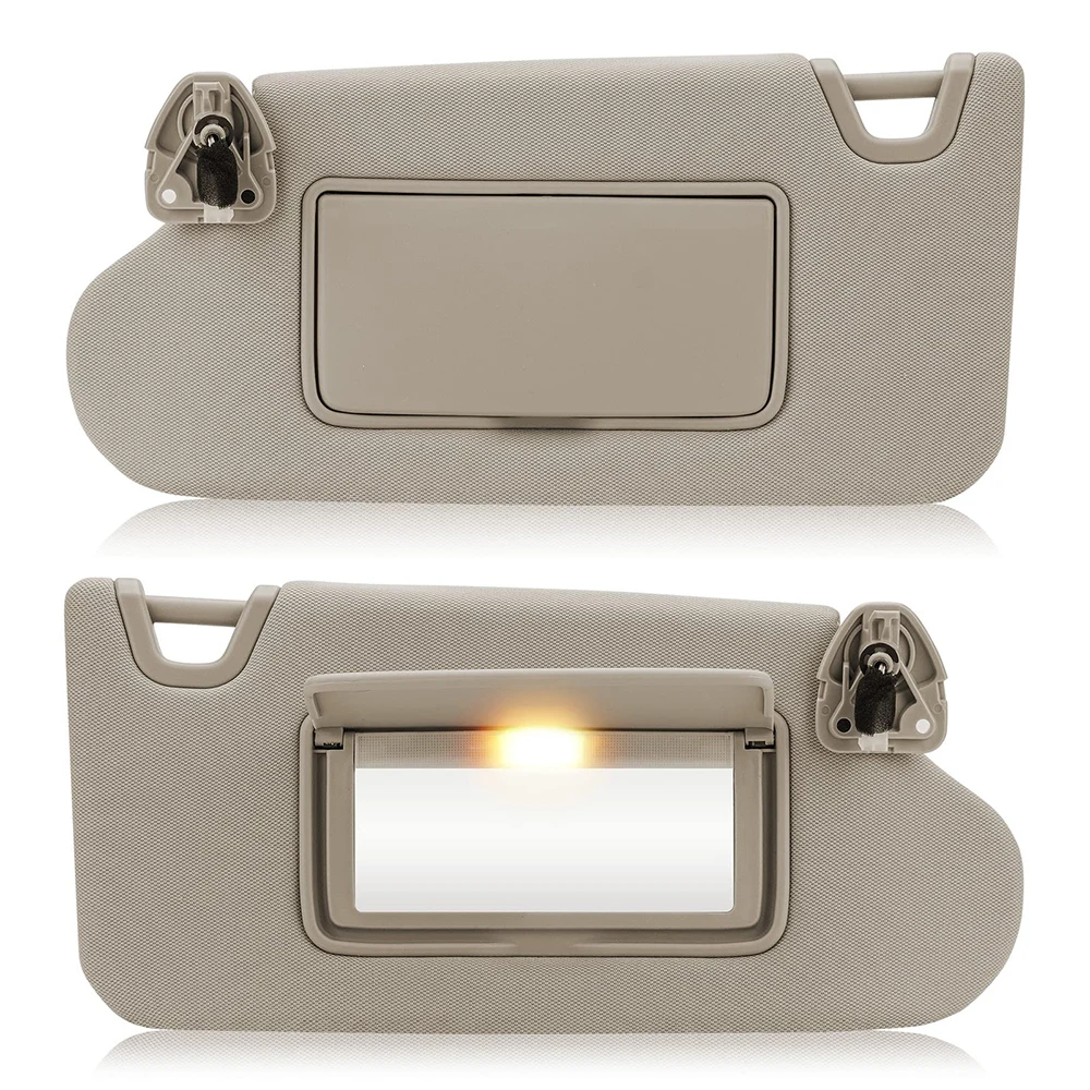 Pair-Beige-Sun-Visor-for-Nissan-Altima-2013-2018-W-Mirror-and-Light-96401-3TA2A
