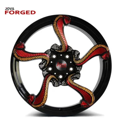 Special Rims With Dragon Forged Aluminum Wheel Golden Yellow Car Wheels