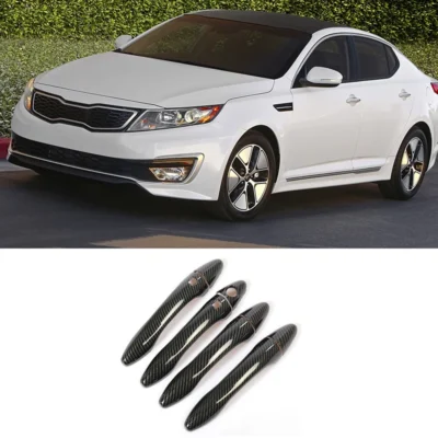 for Kia Optima K5 2011-2015 Accessories Exterior Door Handle Cover Trim ABS Carbon Fiber with Smart Lock Holes